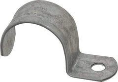 Thomas & Betts - 1-1/2" Pipe, Steel, Zinc Plated" Pipe or Conduit Strap - 1 Mounting Hole - Americas Tooling