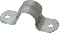 Thomas & Betts - 1/2 Pipe, Steel, Zinc Plated Pipe or Conduit Strap - 2 Mounting Holes - Americas Tooling