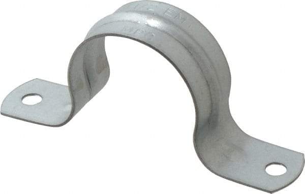 Thomas & Betts - 1-1/2 Pipe, Steel, Zinc Plated Pipe or Conduit Strap - 2 Mounting Holes - Americas Tooling