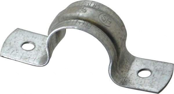 Thomas & Betts - 3/4 Pipe, Steel, Zinc Plated Pipe or Conduit Strap - 2 Mounting Holes - Americas Tooling