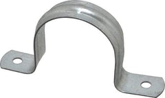 Thomas & Betts - 2 Pipe, Steel, Zinc Plated Pipe or Conduit Strap - 2 Mounting Holes - Americas Tooling