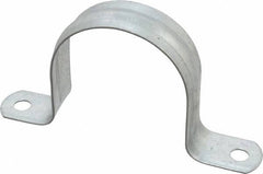 Thomas & Betts - 2-1/2 Pipe, Steel, Zinc Plated Pipe or Conduit Strap - 2 Mounting Holes - Americas Tooling