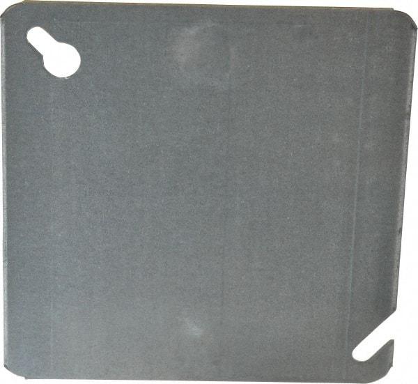 Thomas & Betts - Electrical Outlet Box Steel Blank Cover - 4" Overall Width - Americas Tooling