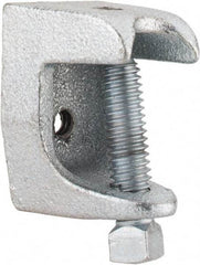 Thomas & Betts - 15/16" Max Flange Thickness, 1/4-20" Rod Standard Beam Clamp - 450 Lb Capacity, Malleable Iron - Americas Tooling