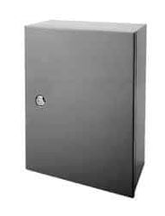 Wiegmann - 21" OAW x 21" OAH Powder Coat Finish Electrical Enclosure Back Panel - 24" x 24" Box, 14 Gauge Steel, Use with B242407CH/B242409CH/B242411CH/LOH242408/N12242406/N12242408/N12242410/N12242412/N12242416/RHC242408 - Americas Tooling