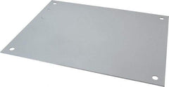 Wiegmann - 13" OAW x 17" OAH Powder Coat Finish Electrical Enclosure Back Panel - 20" x 16" Box, 14 Gauge Steel, Use with B201607CH/B201609CH/LOH201606/N12162006/N12162008/N12201606/N12201608/N12201610/N12201612/RHC201606 - Americas Tooling