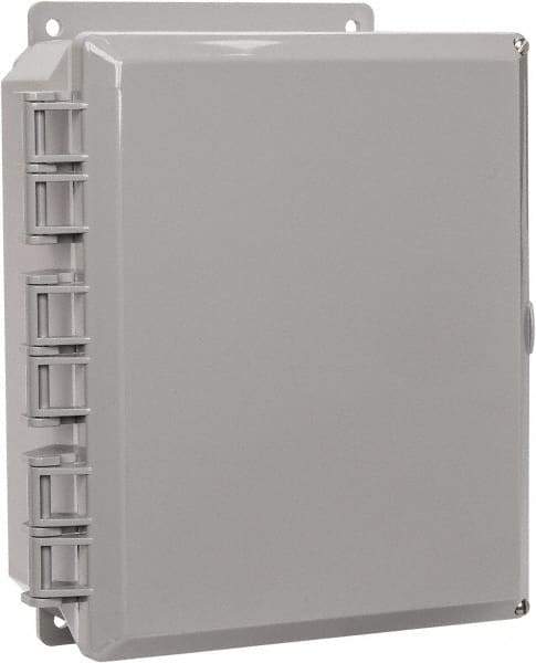 Thomas & Betts - Polycarbonate Standard Enclosure Hinge Flat Cover - NEMA 1, 2, 3, 4, 12, 3S, 3SX, 3X, 4X, 8" Wide x 10" High x 4" Deep, Impact Resistant - Americas Tooling