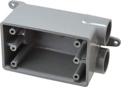 Thomas & Betts - 1 Gang, (3) 3/4" Knockouts, PVC Rectangle Junction Box - 115.3mm Overall Height x 98.4mm Overall Width x 61.5mm Overall Depth, Weather Resistant - Americas Tooling