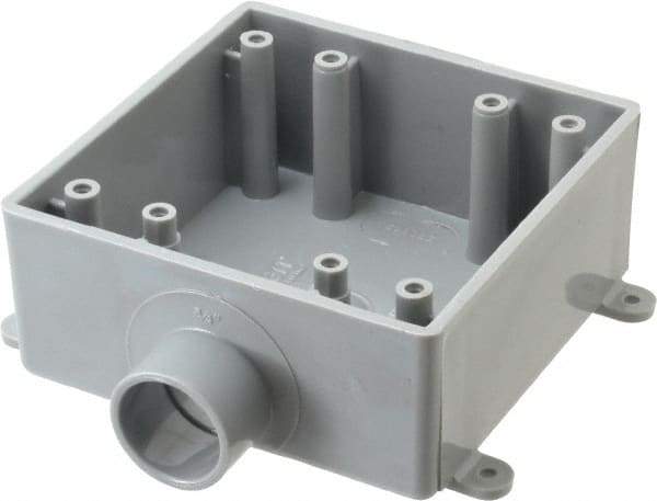 Thomas & Betts - 2 Gang, (1) 3/4" Knockout, PVC Rectangle Switch Box - 117.35mm Overall Height x 142.24mm Overall Width x 50.29mm Overall Depth, Weather Resistant - Americas Tooling