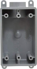 Thomas & Betts - 1 Gang, (1) 3/4" Knockout, PVC Rectangle Junction Box - 144.78mm Overall Height x 71.1mm Overall Width x 61.5mm Overall Depth, Weather Resistant - Americas Tooling