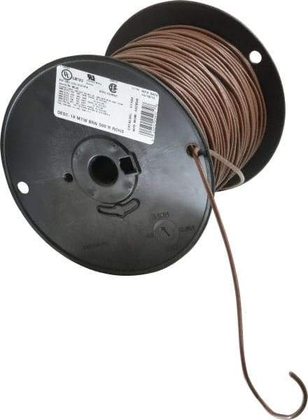 Southwire - 14 AWG, 41 Strand, Brown Machine Tool Wire - PVC, Acid, Moisture and Oil Resistant, 500 Ft. Long - Americas Tooling