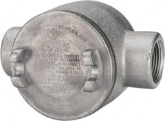 Thomas & Betts - (2) 1" Knockouts, Iron Round GUAC - 3-1/2" Overall Width x 2.31" Overall Depth - Americas Tooling