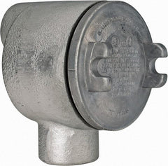 Thomas & Betts - (2) 1" Knockouts, Iron Round GUAB - 3-1/2" Overall Width x 2.31" Overall Depth - Americas Tooling