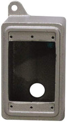 O-Z/Gedney - 1 Gang, 1/2" Knockouts, Iron Rectangle Device Box - Aluminum Enamel, Zinc Electroplated - Americas Tooling