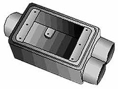 Thomas & Betts - 2 Gang, (2) 1/2" Knockouts, Iron Rectangle Device Box - Zinc Plated - Americas Tooling