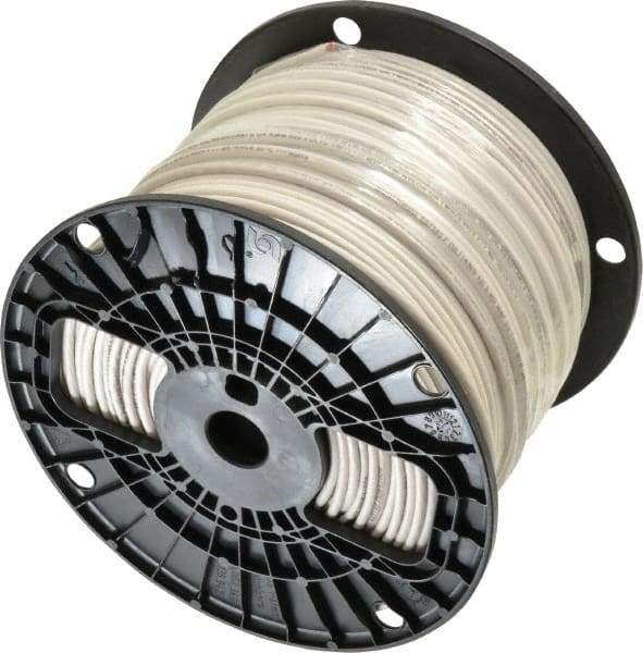 Southwire - THHN/THWN, 12 AWG, 20 Amp, 500' Long, Stranded Core, 19 Strand Building Wire - White, Thermoplastic Insulation - Americas Tooling