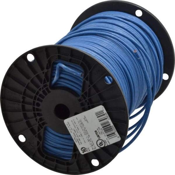 Southwire - THHN/THWN, 10 AWG, 30 Amp, 500' Long, Stranded Core, 19 Strand Building Wire - Blue, Thermoplastic Insulation - Americas Tooling