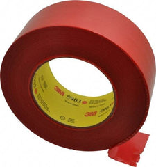 3M - 2" Wide x 60 Yd Long Red Polyethylene Film Masking Tape - Series 5903, 7.5 mil Thick, 21 In/Lb Tensile Strength - Americas Tooling