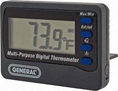 General - 14 to 122°F Aquarium Thermometer - Digital Display, Battery Power - Americas Tooling