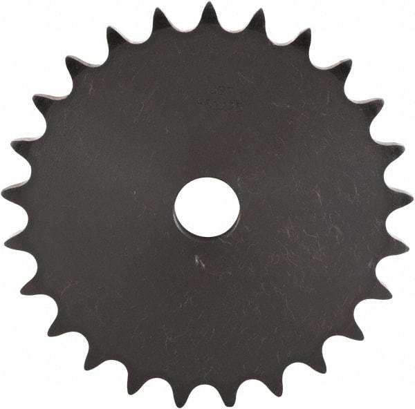 U.S. Tsubaki - 45 Teeth, 3/8" Chain Pitch, Chain Size 35, "A" Plate Roller Chain Sprocket - 19/32" Bore Diam, 5-3/8" Pitch Diam, 5.59" Outside Diam - Americas Tooling