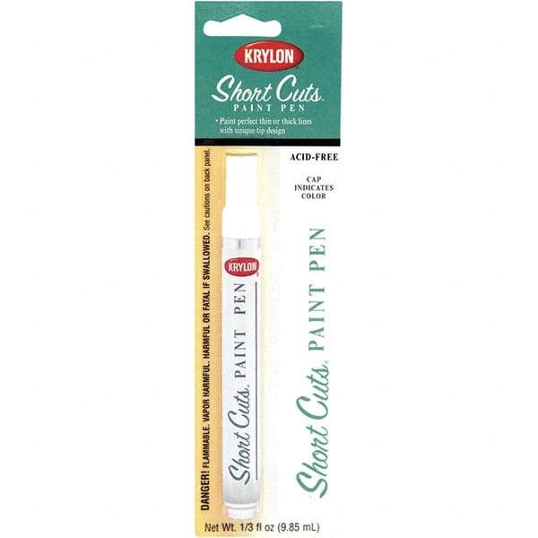 Krylon - 0.33 oz White Gloss Finish Paint Pen - Pen, Direct to Metal, 500 gL VOC Compliance - Americas Tooling