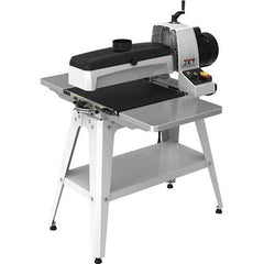 Jet - 5" Diam x 18" Long, Single Phase Floor Drum Sanding Machine - 1/32" Sanding Depth, 1/32 to 3" Thick x 32" Wide Workpiece - Americas Tooling