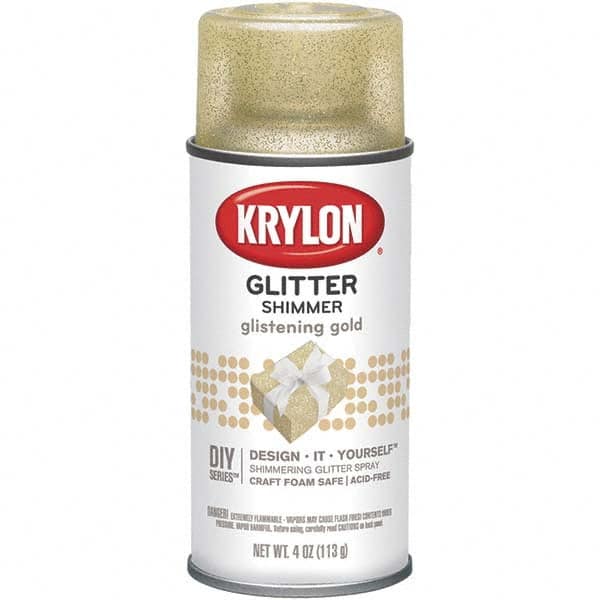 Krylon - Glistening Gold, Glitter, Craft Paint Spray Paint - 4 oz Container - Americas Tooling