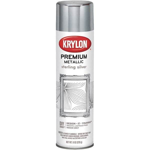 Krylon - Sterling Silver, Gloss, Metallic Spray Paint - 8 oz Container - Americas Tooling