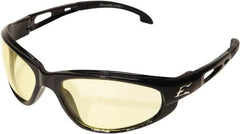 Edge Eyewear - Yellow Lenses, Framed Safety Glasses - Anti-Fog, Scratch Resistant, Black Nylon Frame, Size Universal, Wrap Around - Americas Tooling