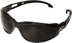 Edge Eyewear - Smoke Lenses, Framed Safety Glasses - Anti-Fog, Scratch Resistant, Black Nylon Frame, Size Universal, Wrap Around - Americas Tooling