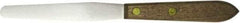 Albion Engineering - 7/16" Wide Spring Blade Stainless Steel Spatula - Flexible, Straight Hardwood Handle, 4" OAL - Americas Tooling