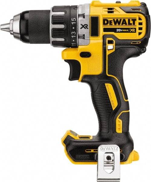 DeWALT - 20 Volt 1/2" Chuck Mid-Handle Cordless Drill - 0-500 & 0-2000 RPM, Keyless Chuck, Reversible, Lithium-Ion Batteries Not Included - Americas Tooling