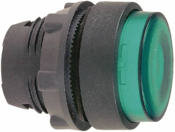 Schneider Electric - 22mm Mount Hole, Extended Straight, Pushbutton Switch Only - Round, Green Pushbutton, Illuminated, Maintained (MA) - Americas Tooling