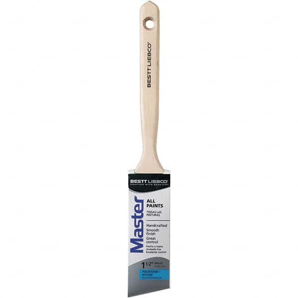 Bestt-Liebco - 1-1/2" Angled Nylon/Polyester Sash Brush - Wood Long Sash Handle - Americas Tooling