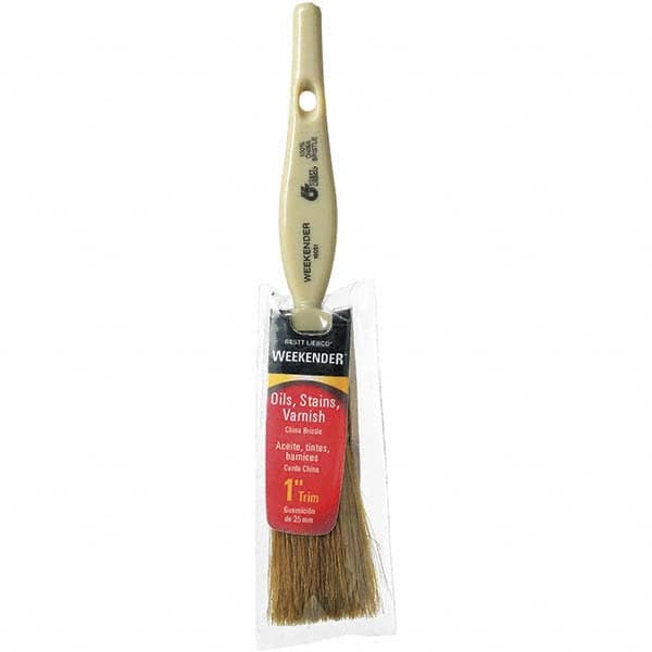 Bestt-Liebco - 1" Flat Hog Trim Brush - Wood Kaiser Handle - Americas Tooling