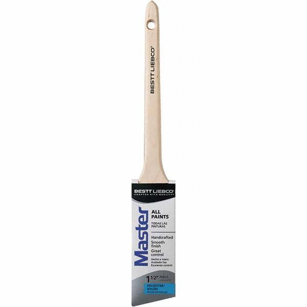 Bestt-Liebco - 1-1/2" Angled Nylon/Polyester Sash Brush - Wood Rattail Handle - Americas Tooling