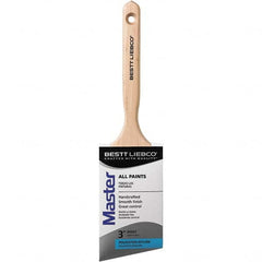 Bestt-Liebco - 3" Flat Nylon/Polyester Trim Brush - Wood Beavertail Handle - Americas Tooling