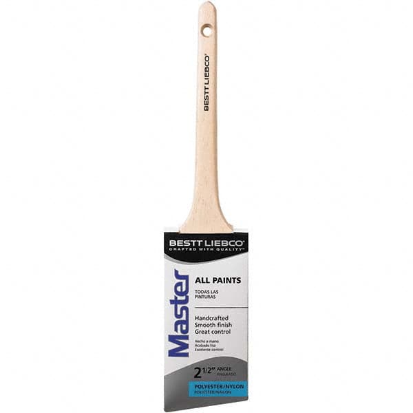 Bestt-Liebco - 2-1/2" Angled Nylon/Polyester Sash Brush - Wood Rattail Handle - Americas Tooling