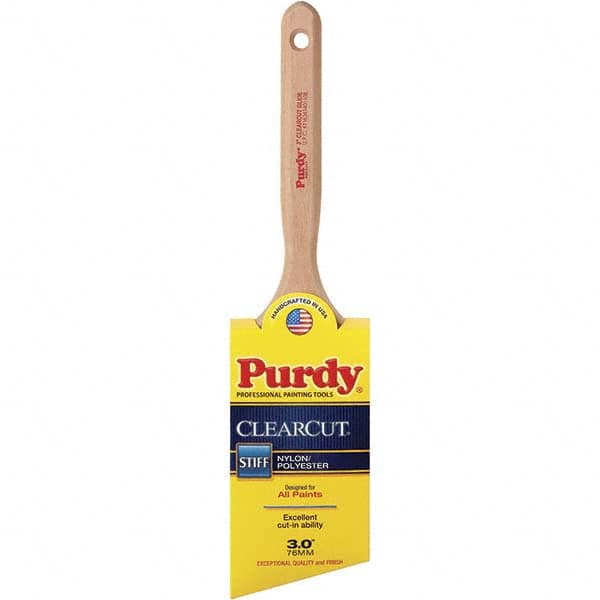 Purdy - 3" Angled Nylon/Polyester Trim Brush - Wood Fluted Handle - Americas Tooling