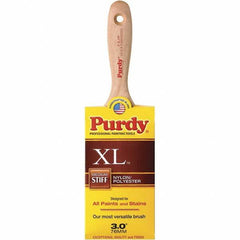 Purdy - 3" Flat Synthetic Wall Brush - 3-11/16" Bristle Length, 3-11/16" Wood Beavertail Handle - Americas Tooling