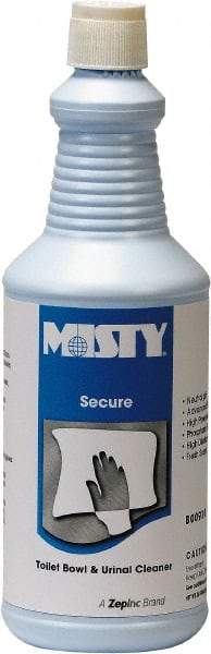 Misty - 32 oz Bottle Liquid Toilet Bowl Cleaner - Mint Scent, Disinfectant, Nonacidic, Toilets - Americas Tooling