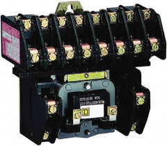 Square D - No Enclosure, 10 Pole, Electrically Held Lighting Contactor - 20 A (Tungsten), 30 A (Fluorescent), 110 VAC at 50 Hz, 120 VAC at 60 Hz, 10NO Contact Configuration - Americas Tooling