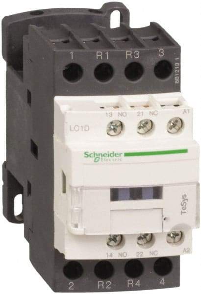 Schneider Electric - 4 Pole, 240 Coil VAC at 50/60 Hz, 20 Amp at 440 VAC, Nonreversible IEC Contactor - Bureau Veritas, CCC, CSA, CSA C22.2 No. 14, DNV, EN/IEC 60947-4-1, EN/IEC 60947-5-1, GL, GOST, LROS, RINA, RoHS Compliant, UL 508, UL Listed - Americas Tooling