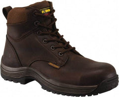 Dr. Martens - Men's Size 7 Medium Width Composite Work Boot - Brown, Leather Upper, Rubber Outsole, 7" High, Dielectric, Hot Weather, Non-Slip - Americas Tooling