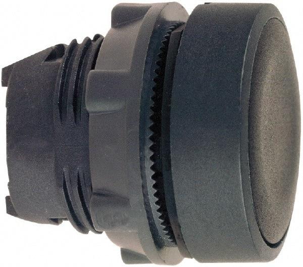 Schneider Electric - 22mm Mount Hole, Flush, Pushbutton Switch Only - Round, Black Pushbutton, Nonilluminated, Momentary (MO) - Americas Tooling