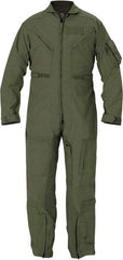 PROPPER - Size 46 Short, Green, Zipper Front, Flame Resistant Coveralls - Nomex, Open Wrists and Ankles, 6 Pockets - Americas Tooling