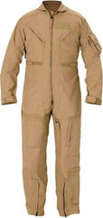 PROPPER - Size 52 Long, Tan, Zipper Front, Flame Resistant Coveralls - Nomex, Open Wrists and Ankles, 6 Pockets - Americas Tooling