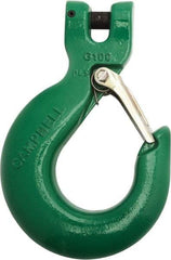 Campbell - 9/32 & 5/16" Chain Diam, 100 Chain Grade Clevis Hook - 5,700 Lb Capacity, 23/64" ID, 23/64" Pin Diam, 1-11/64" Hook Throat - Americas Tooling