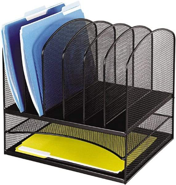 Safco - Black Combination File Sorter - Steel, Mesh - Americas Tooling