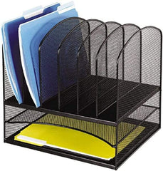 Safco - Black Combination File Sorter - Steel, Mesh - Americas Tooling